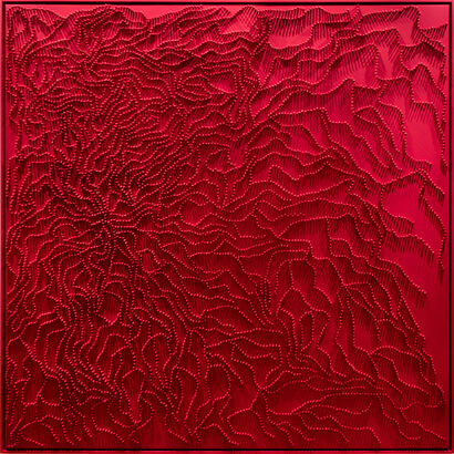 Red Elevations - a Paint Artowrk by Jane Puylagarde